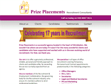 Tablet Screenshot of prizeplacements.co.uk